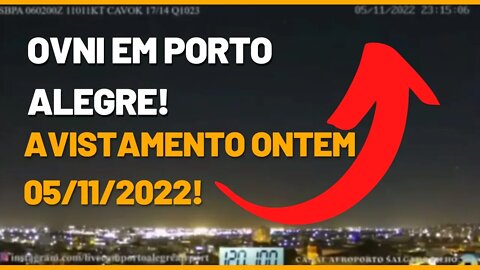 Pilotos relatam ovnis em Porto Alegre ontem em 05/11/2022!