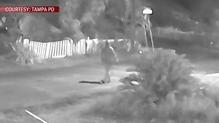 Surveillance video shows a man who was walking in the area when the first Seminole Heights murder occurred