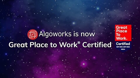 Algoworks Recognized as a Great Place to Work®-Certified