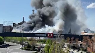 Fire breaks out at Domino Sugar facility in Baltimore