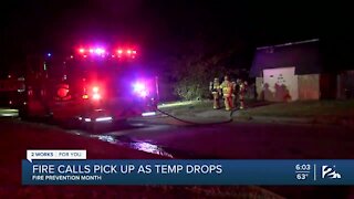 Fire calls pick up as temp drops