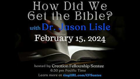 How did we get the Bible? by Dr. Jason Lisle