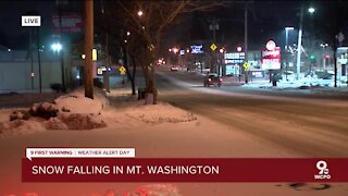 Snow falling in Mt. Washington