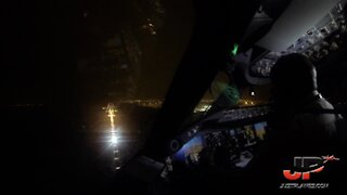 Boeing 787 Night Landing at Hong Kong