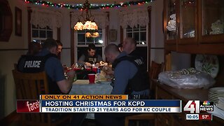 KC woman opens home for KCPD officers on Christmas