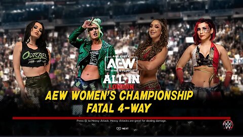 AEW All In 2023 Hikaru Shida vs Toni Storm vs Saraya vs Britt Baker for the AEW Women's Title