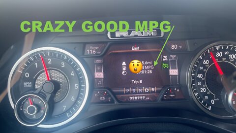 HEMI RAM1500 AMAZING FUEL MILAGE MUST SEE better than EPA tested ‼️