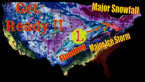Monster Storm Growing Threat! Major Ice Storm, Flooding & Major Snowfall - The WeatherMan Plus