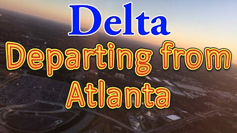 Delta flight departing from Atlanta Airport (ATL) at dusk in McDonnell Douglas MD-85