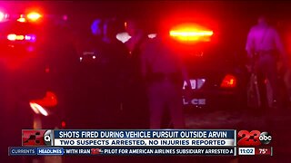 Shots fired during vehicle pursuit outside Arvin