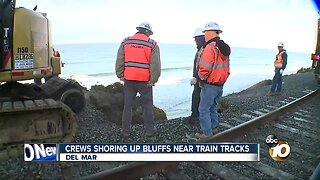 Tracks shut down for bluff stabilization