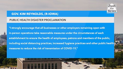 Iowa Gov. Kim Reynolds removes COVID-19 social distancing, mask rules