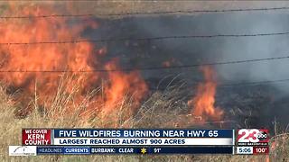 Multiple fires pop up along Highway 65 near Famoso Road