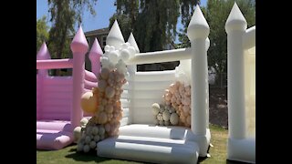 BOUNCE HOUSE FOR ADULTS! You can rent white and pink bounce houses in Arizona - ABC15 Digital