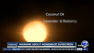 Dangers of homemade sunscreen