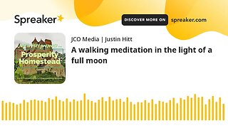 A walking meditation in the light of a full moon