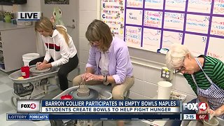 Barron Collier High School students create bowls to help fight hunger through local event