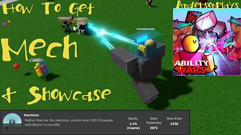 AndersonPlays Roblox [✨UPDATE] Ability Wars - How To Get Mech And Machinist Badge
