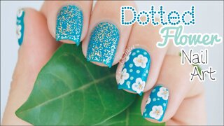 Dotted Flower Nail Art