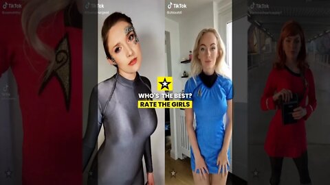 Rate the Girls: Snap Star Trek TikTok Cosplay Contest #2 🚀🖖 #shorts