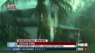 Structure fire damages house on Monterey Street in North Fort Myers