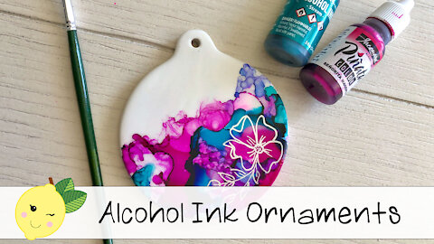 Hand Painting Ornaments with Alcohol Ink, The Lemonade Store