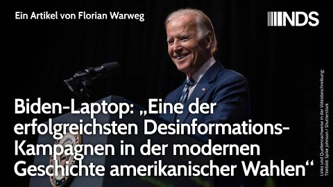 Biden-Laptop: „Desinformations-Kampagne in der modernen Geschichte amerikanischer Wahlen“ Riegel NDS