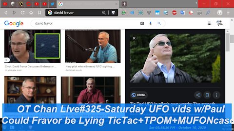 Saturday Live UFO Topics & Vid Analysis - TicTac Fravor Lying? + MUFON cases] - OT Chan Live#325