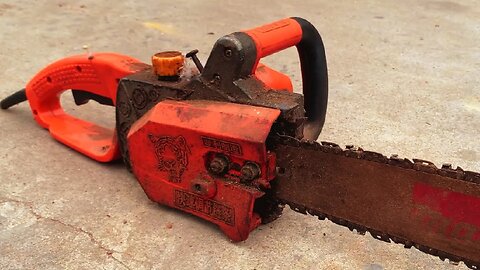 Restoration Old Rusty Electric ChainSaw | Electric Engine Chainsaw Repair and Reuse