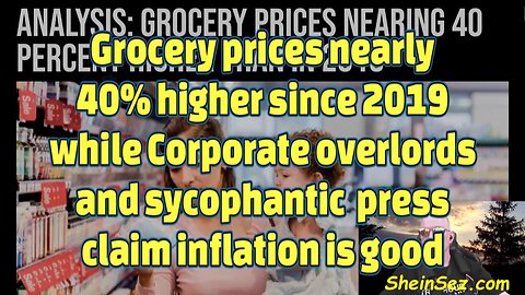 Grocery prices nearly 40% higher since 2019 as Corporate overlords claim inflation is beneficial-494