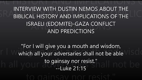 2023-10-24 Scott Bennett, Dustin Nemos. Biblical History and Implications of the Israel (Edomite).