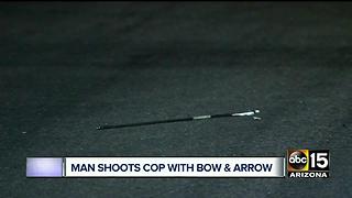 Man accused of shooting officer with bow and arrow