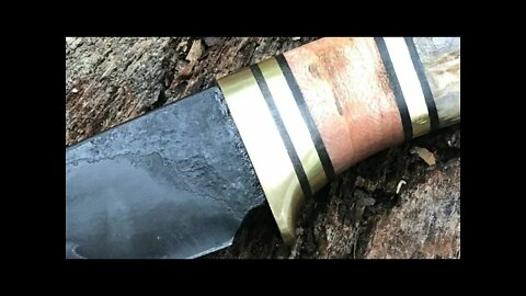 Knife making: DIY Hand Forging a Hidden Tang Knife Blade From Scrap San Mai Complete Build