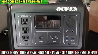 OUPES 1800W 4000w peak Portable Power Station, 1448Wh LiFePO4 Solar Generator w/ 3 AC Outlets