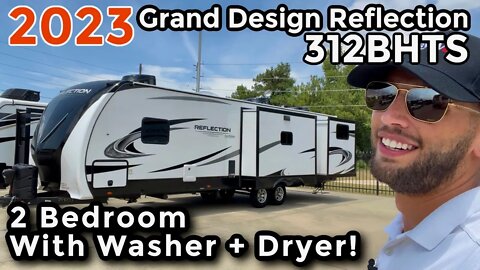 Finally a 2 Bedroom Travel Trailer with Washer/Dryer! 2023 Grand Design Reflection 312BHTS
