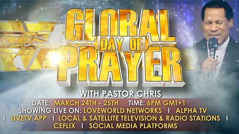💥 TOMORROW 💥 Global Day of Prayer with Pastor Chris | Begins Friday, March 24 at 1pm Eastern