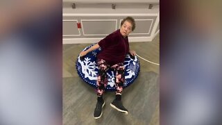 Michigan senior living facility goes viral with indoor snow tubing video