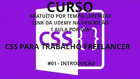 #curso #css #01 Introdução - CSS focado em trabalho freelancer