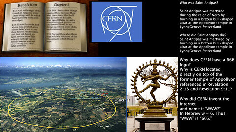 CERN | Why Is CERN "Opening Strange Portals In Physics?" Why Is CERN Located On Top of the Former Temple of Apollyon Where Antipas Was Martyred? (Revelation 9:11 & Revelation 2:13-14) Why Does CERN Have a 666 Logo?