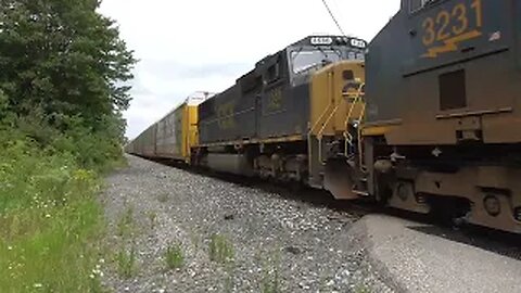 CSX M216 Autorack Train from Lodi, Ohio August 26, 2023