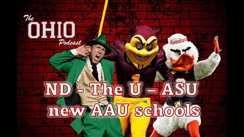 Notre Dame, Miami, and Arizona State are now AAU schools. Big 10 realignment rumors!!!!