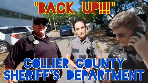 PIGLETS Get EGO CHECKED. Back Up! "I DON'T ANSWER QUESTIONS". Collier County Sheriff. Naples Florida