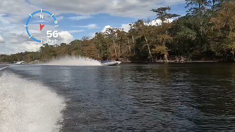 21 skater flying down the Suwannee River