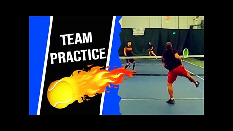 Full Send Team Practice Tennis Match / Club Tennis Doubles Action