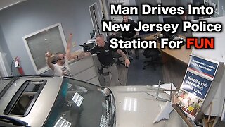 Man Drives Into Police Station For Fun