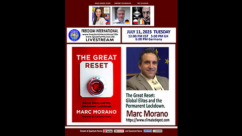 Marc Morano-"The Great Reset: Global Elites and the Permanent Lockdown."