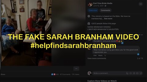 The Fake Sarah Branham Video