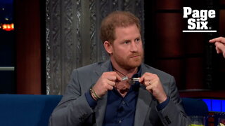 Prince Harry shows off necklace broken during William's alleged assault