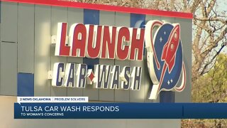 Car wash responds to woman after conveyor belt collision