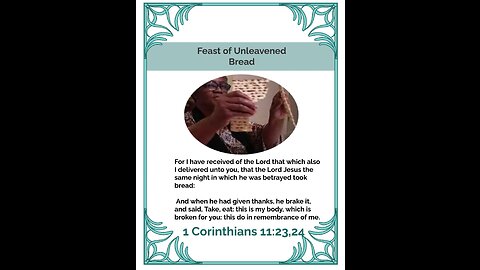 Feast of Unleavened Bread - Get the Junk Out!